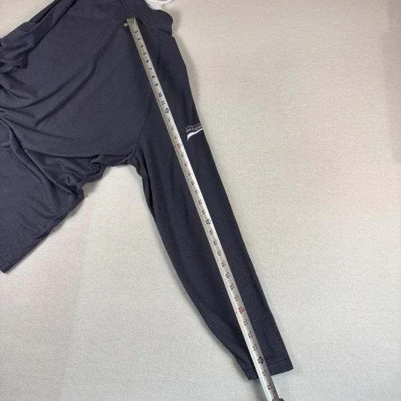 Under Armour Mens 2XL HeatGear 1/4 Zip Pullover Navy Blue Striped Performance - Picture 7 of 15